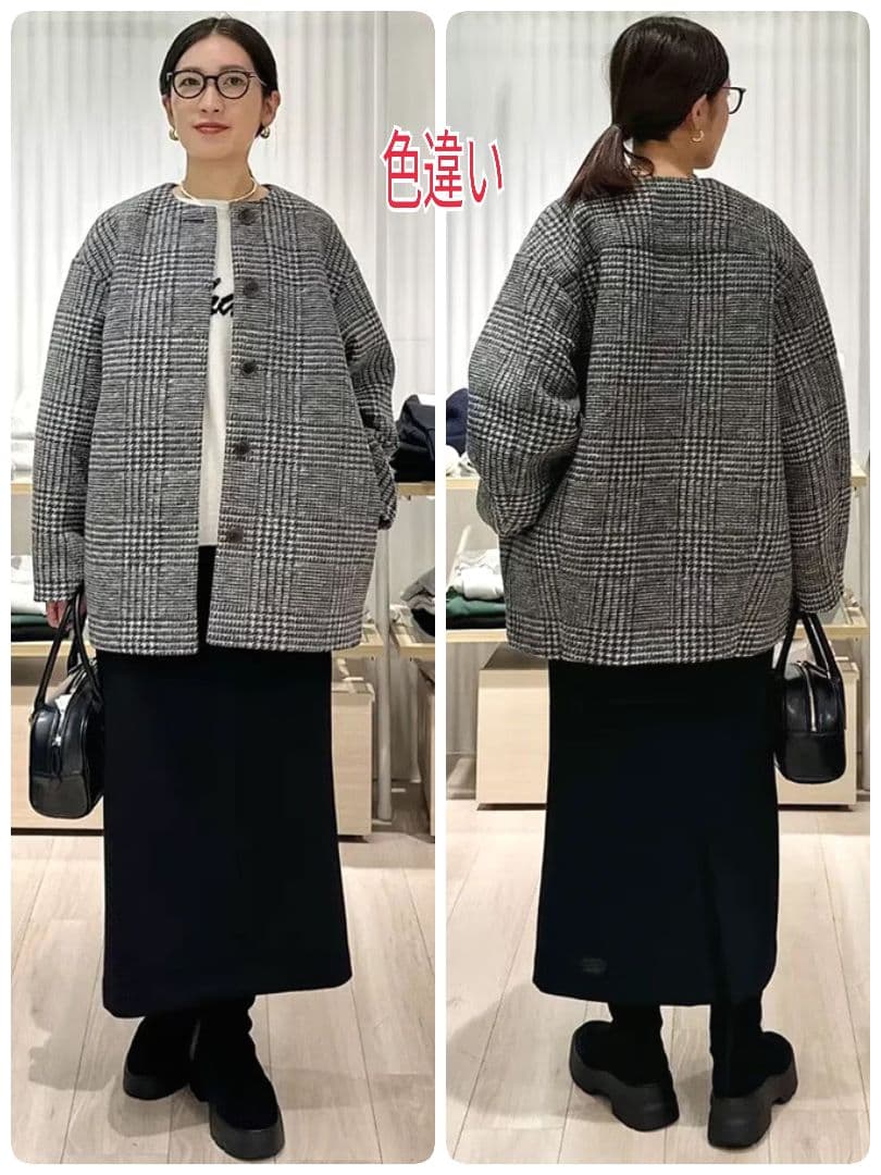 新品【UNFILO】ボンディングフォルムコート 濃紺 23区/iCB