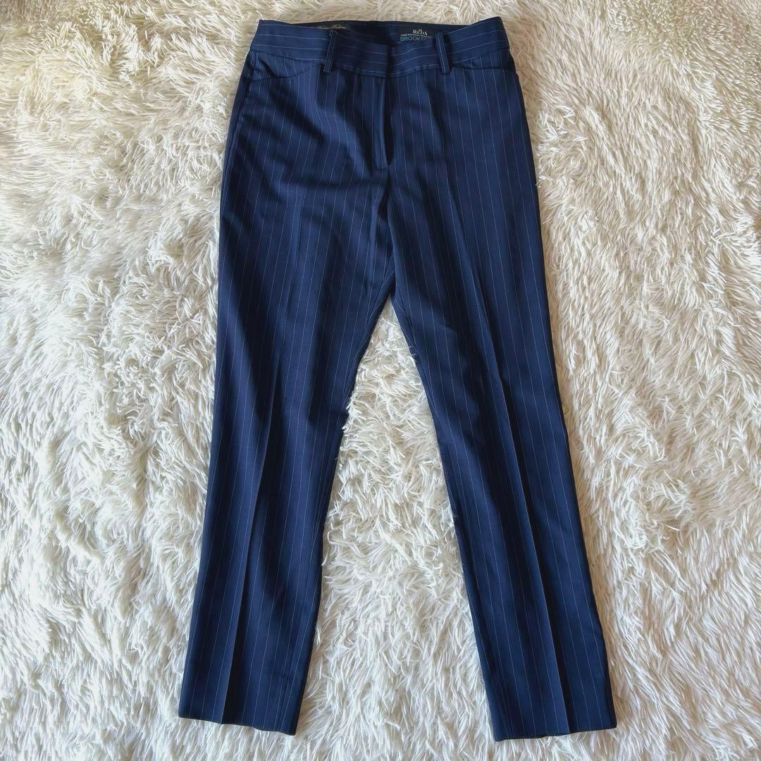 最高級　BrooksBrothers×REDA ストライプ　パンツスーツ M 紺