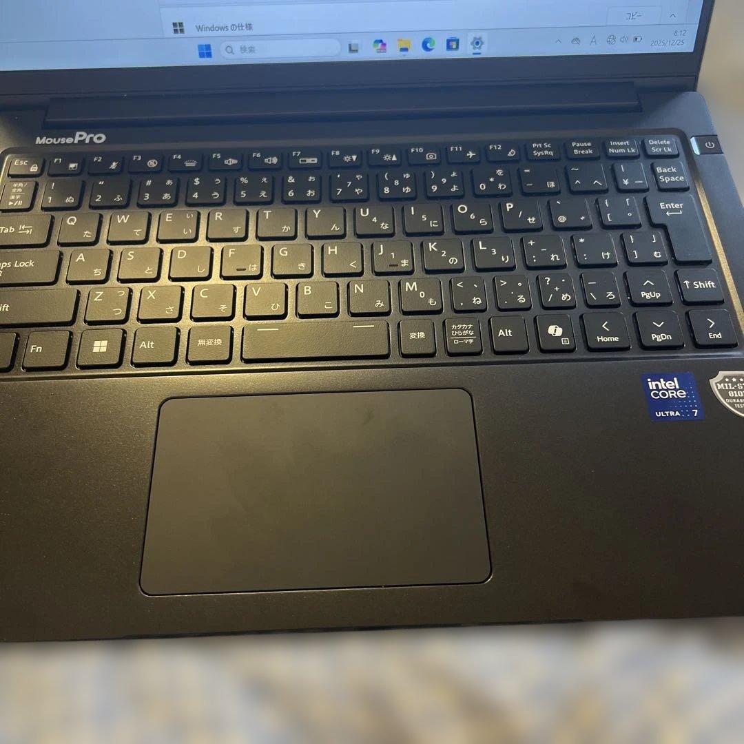 Windowsノート本体 Mouse pro CoreUltra 7 155U 24GB 512GB