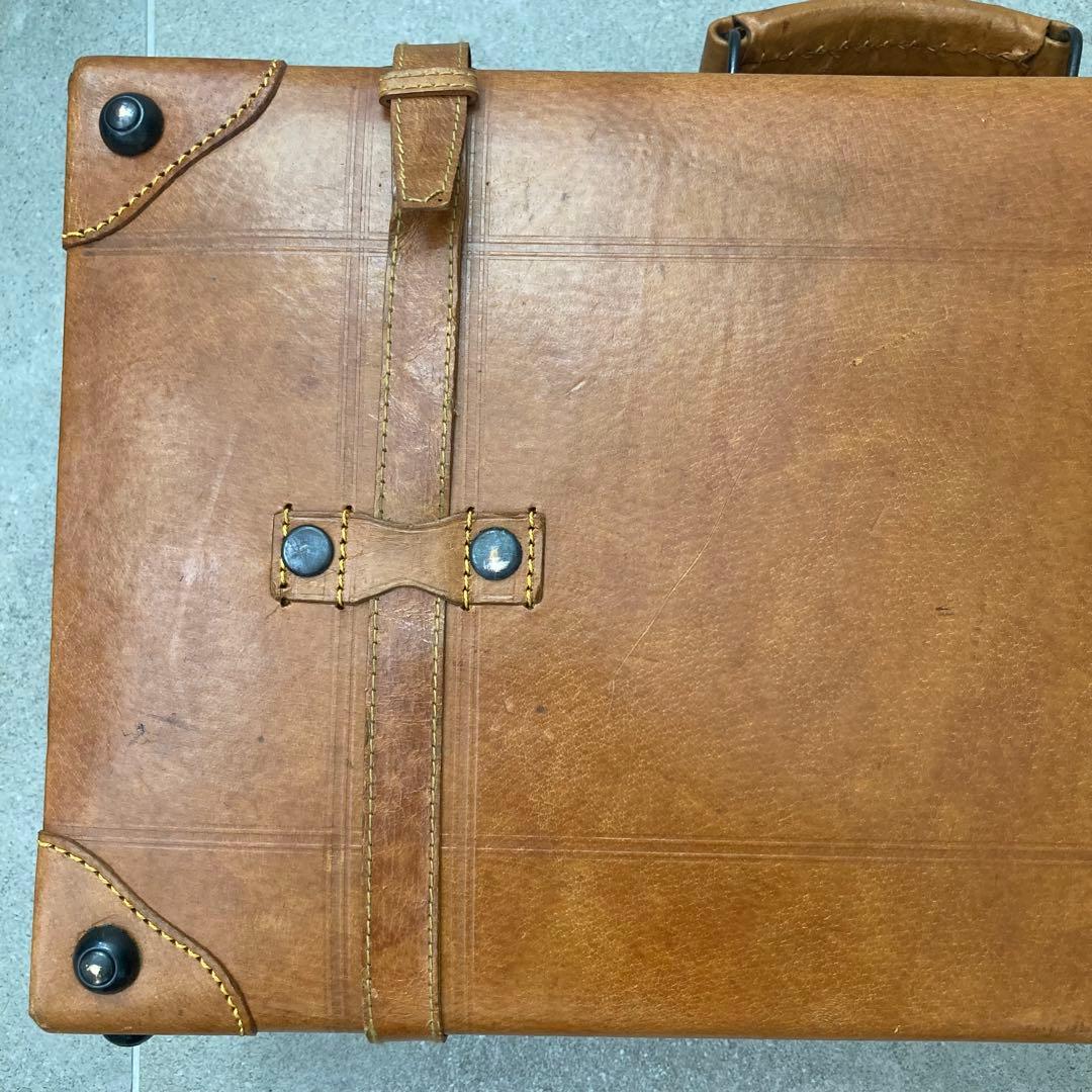 ヴィンテージ レザー トランクケース トランクバッグ レトロ雑貨 古道具 鍵付き