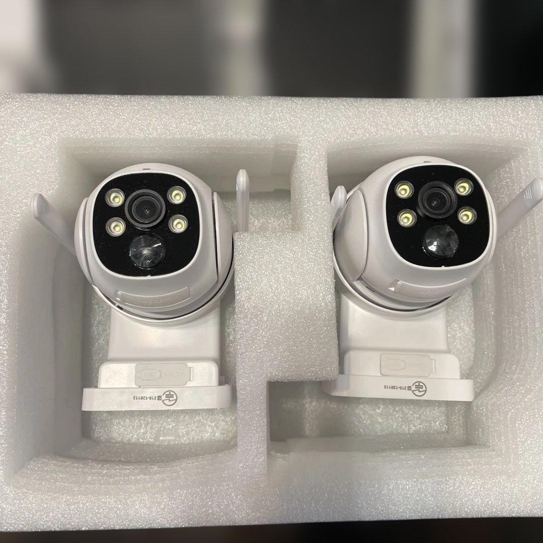 VORGUT 防犯カメラ 屋外 ソーラー 2台セット　モニター付400万画素