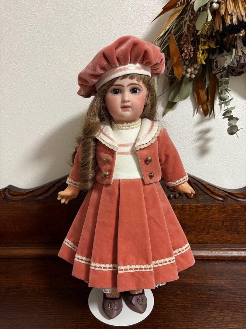 アンティークドール ビスクドール ドレス ジャケット レース セーラーカラー