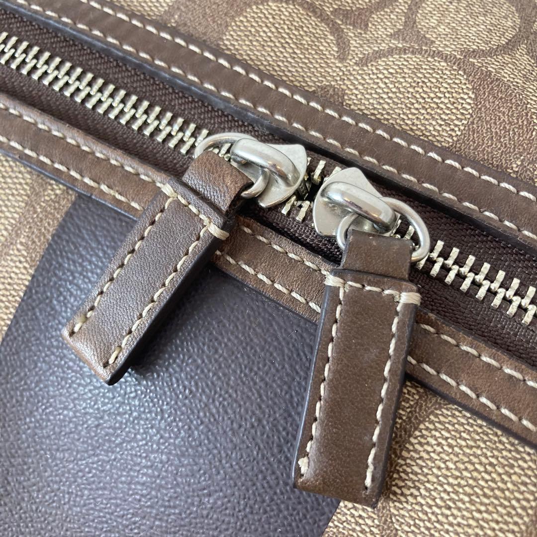 ✨極美品✨コーチ ボストンバッグ シグネチャー 2way レザー　PVC 大容量