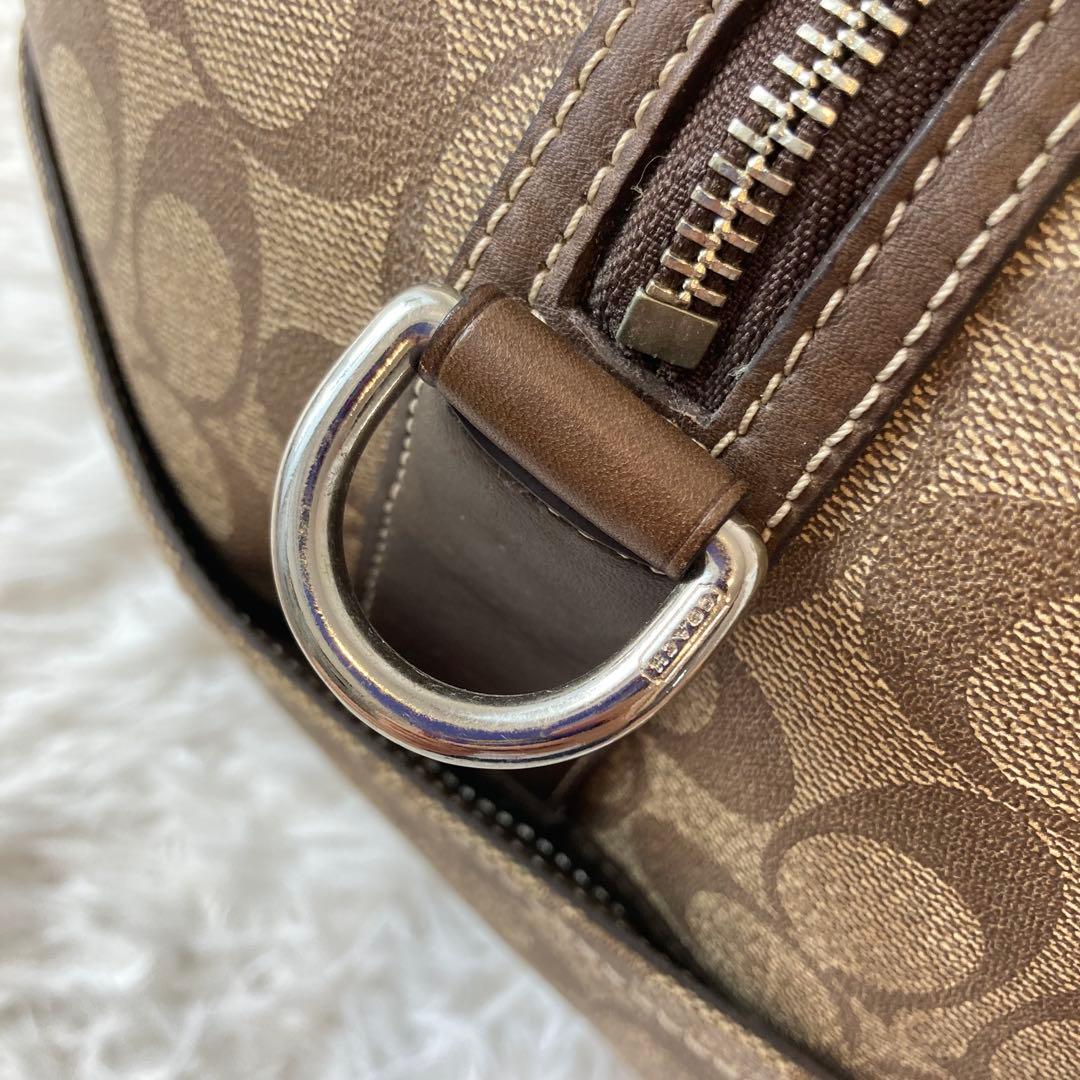 ✨極美品✨コーチ ボストンバッグ シグネチャー 2way レザー　PVC 大容量