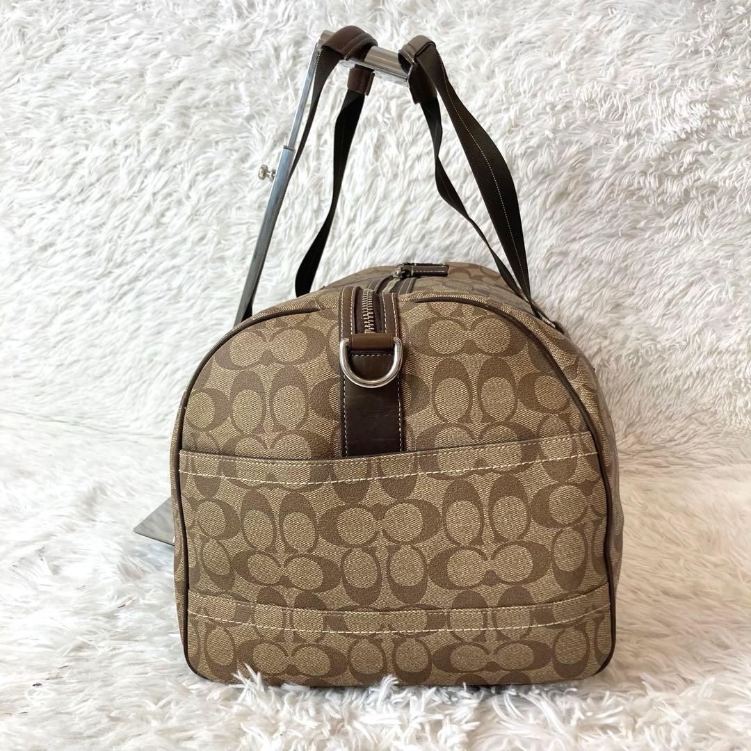 ✨極美品✨コーチ ボストンバッグ シグネチャー 2way レザー　PVC 大容量