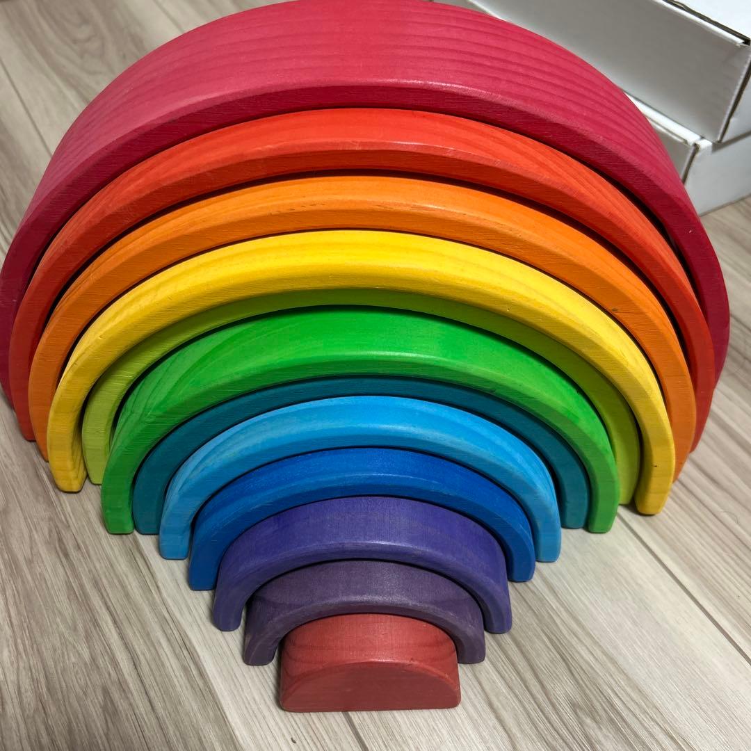 アーチレインボー　木製レインボー積み木