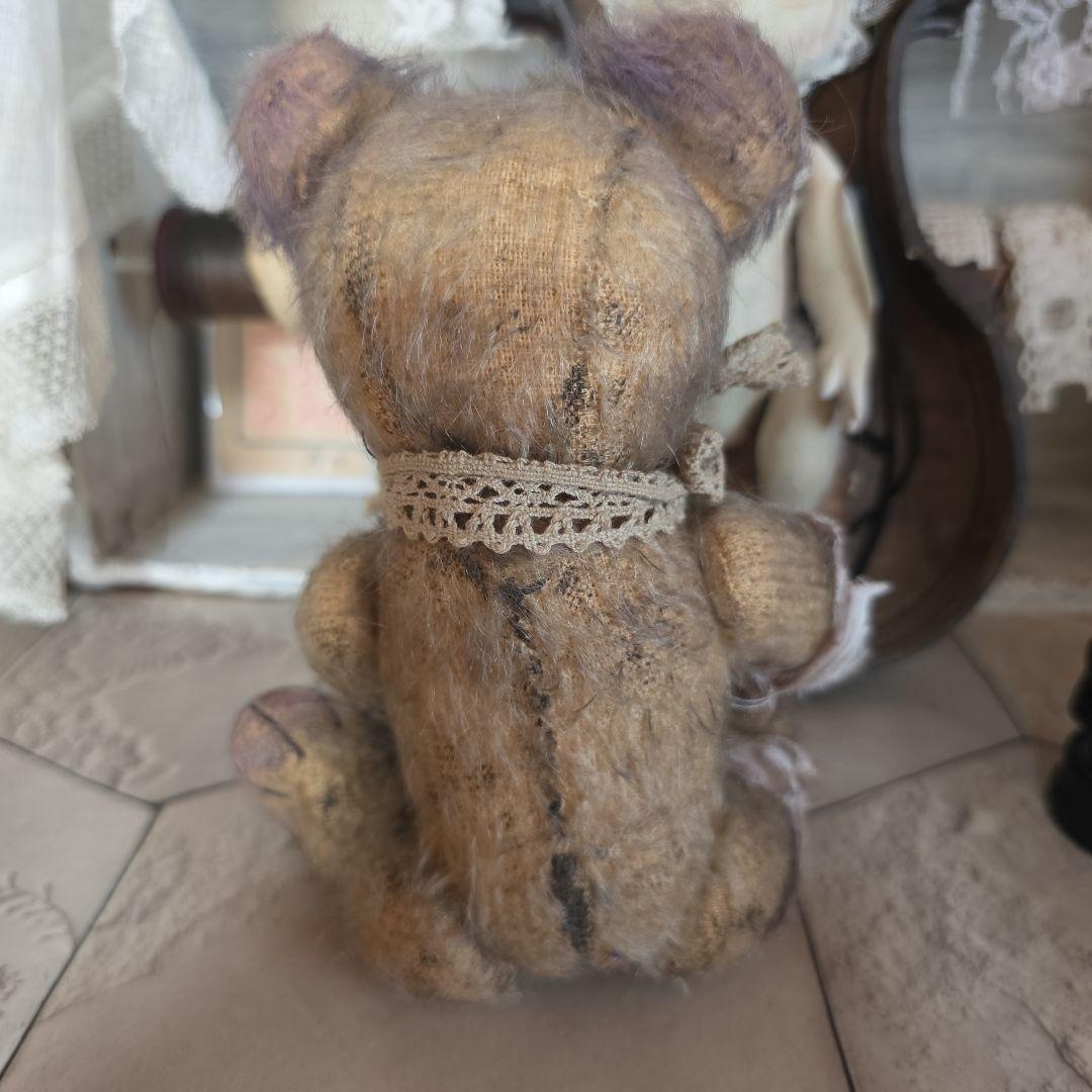 フランス　アンティークテディベア　ダーク　退廃的　シャビー　ブロカント