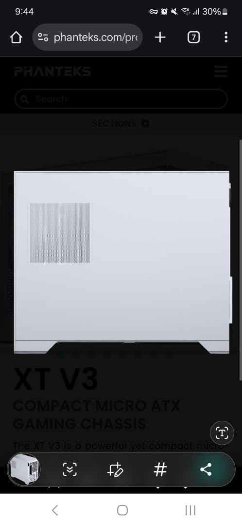 Phanteks XT V3 ホワイト MATX PCケース