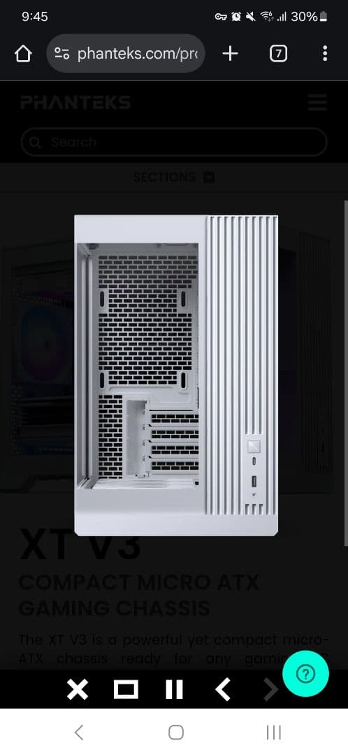 Phanteks XT V3 ホワイト MATX PCケース