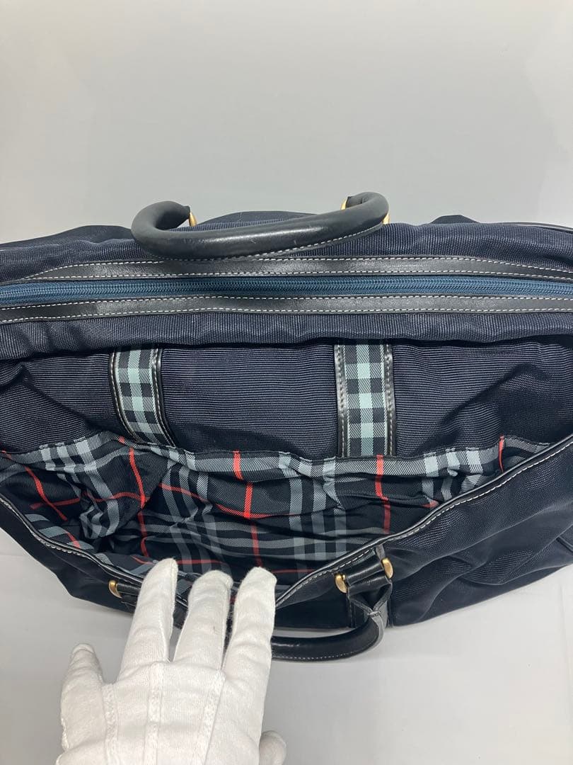 2wayバーバリーズBurberryショルダーバッグボストンバッグ 紺色