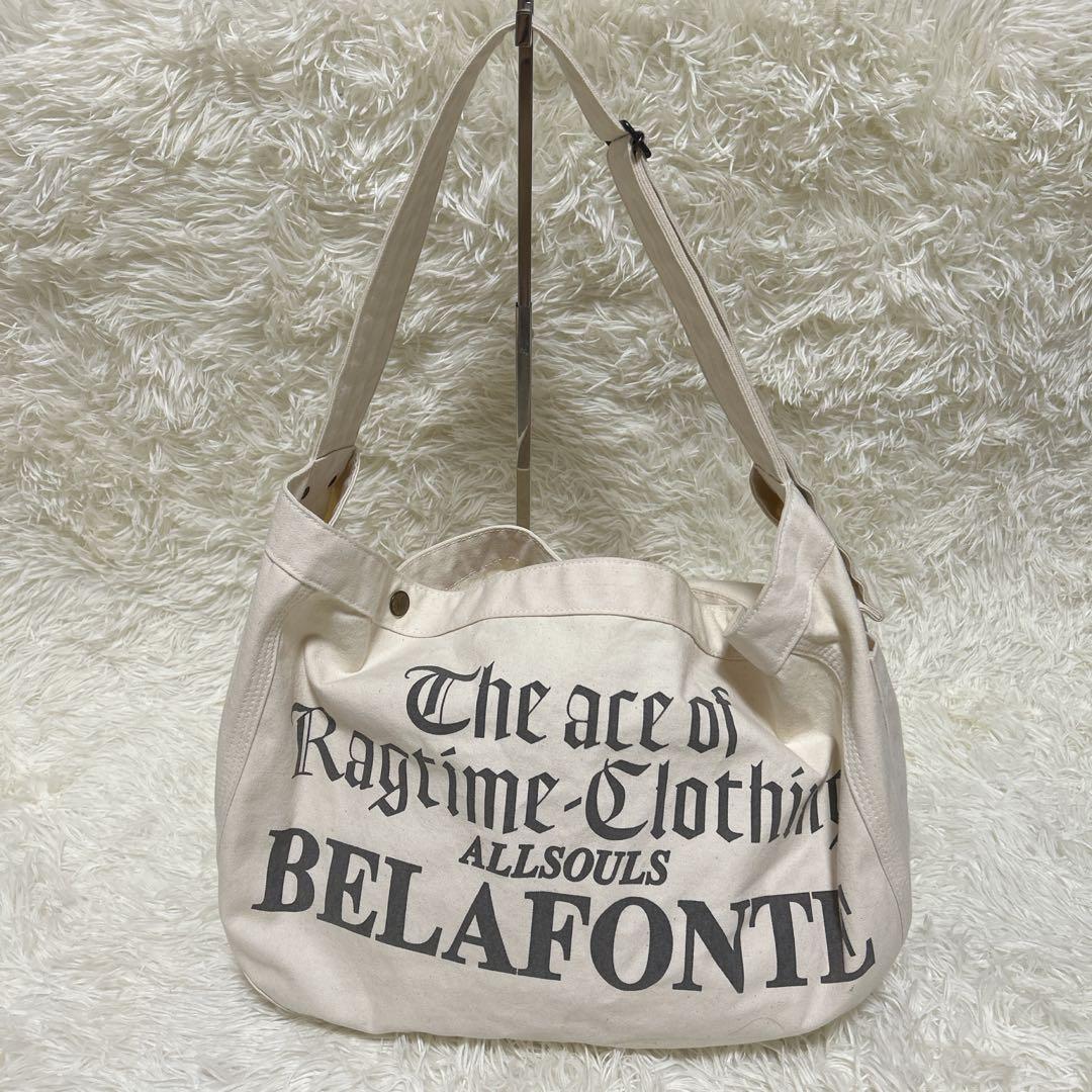 BELAFONTE ニュースペーパーバッグUSA製 ショルダーバッグ キャンバス