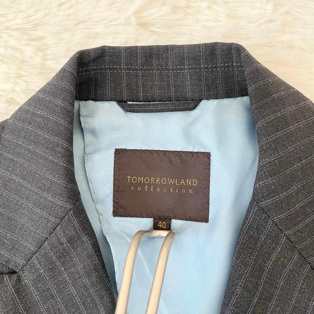 美品✨️トゥモローランドコレクション スーツセットアップ パンツ ストライプ 40