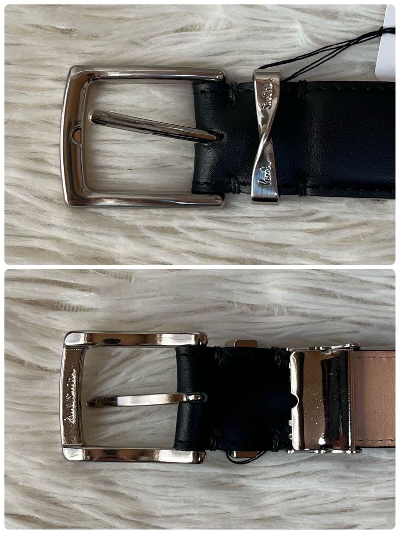 【新品未使用】ポールスミス　ツイストループロゴ レザーベルト