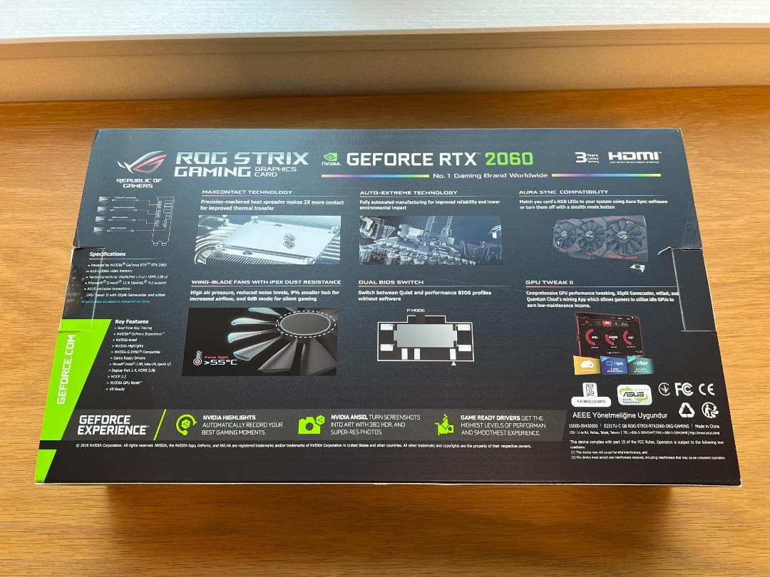 ASUS ROG STRIX RTX 2060 O6G GAMING 美品