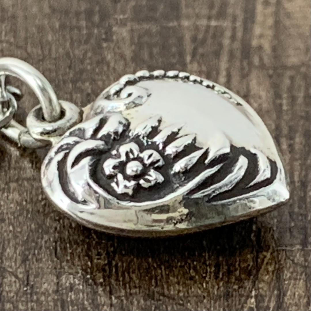 スウィートハートジュエリー勿忘草 花 シルバー ヴィンテージ ネックレスNAVY