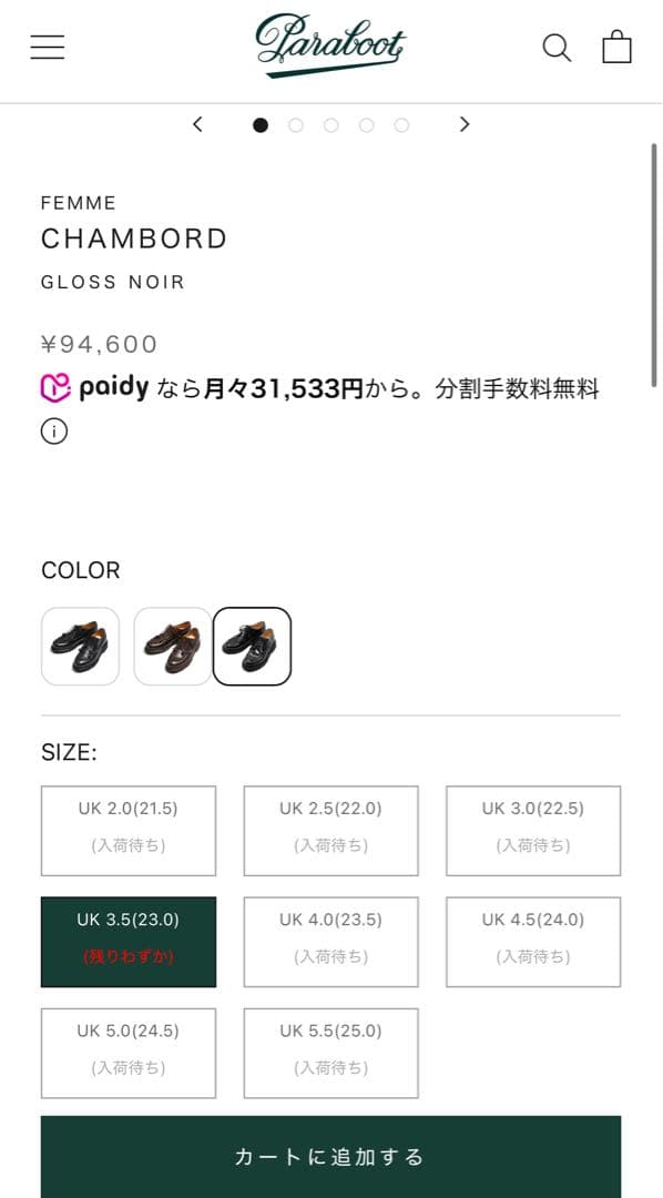 パラブーツ　シャンボード