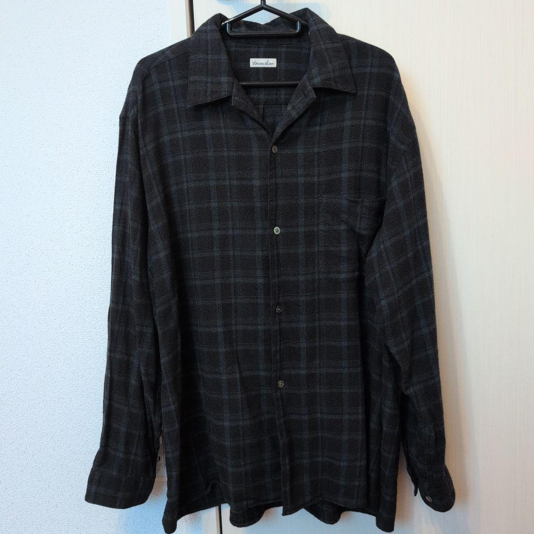 Steven Alan　ネル マドラスチェック オープンカラー シャツ BOX