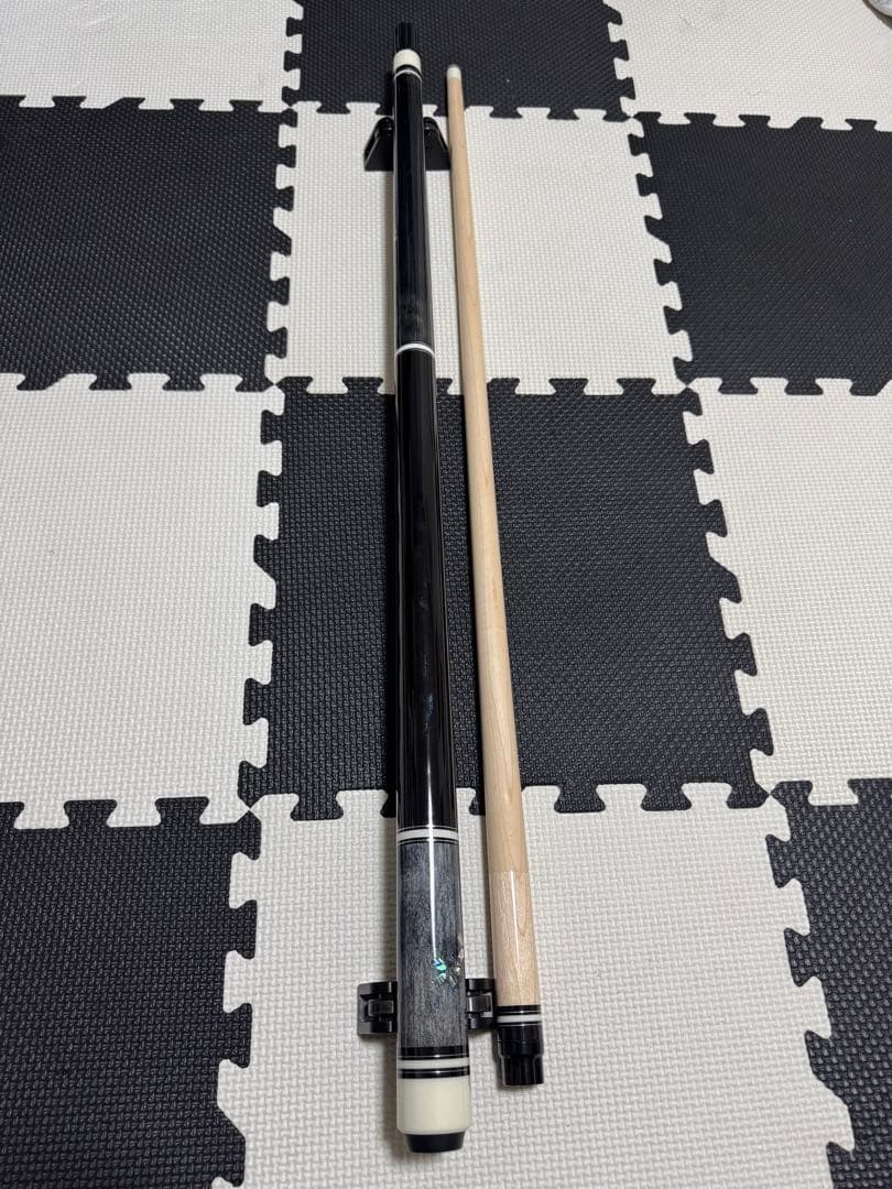 ビリヤードキュー 2ピース 桜の花インレイノーラップ12.0mm