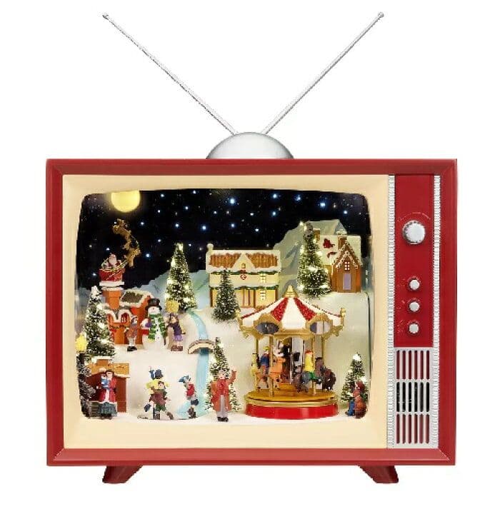 レトロテレビ型クリスマス装飾