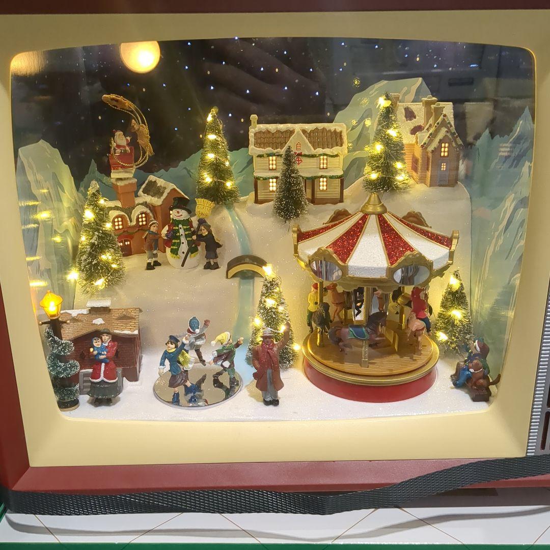 レトロテレビ型クリスマス装飾