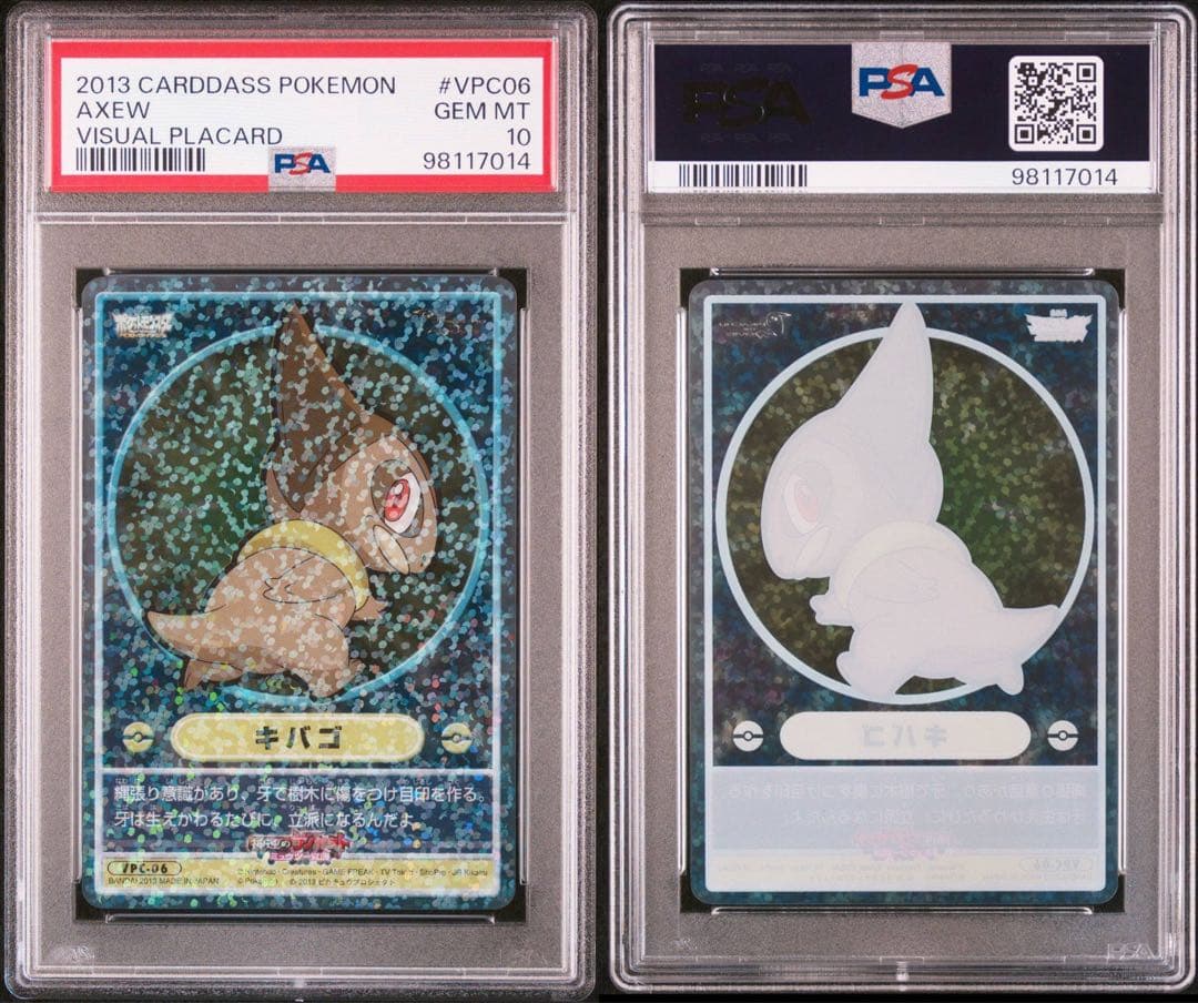 ポケモン カードダス ビジュアルプラカード VPC06 キバゴ psa10
