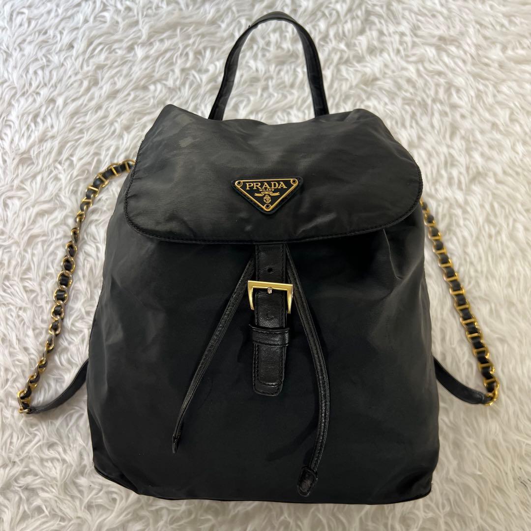 プラダ PRADA レディース チェーンショルダー リュック バックパック