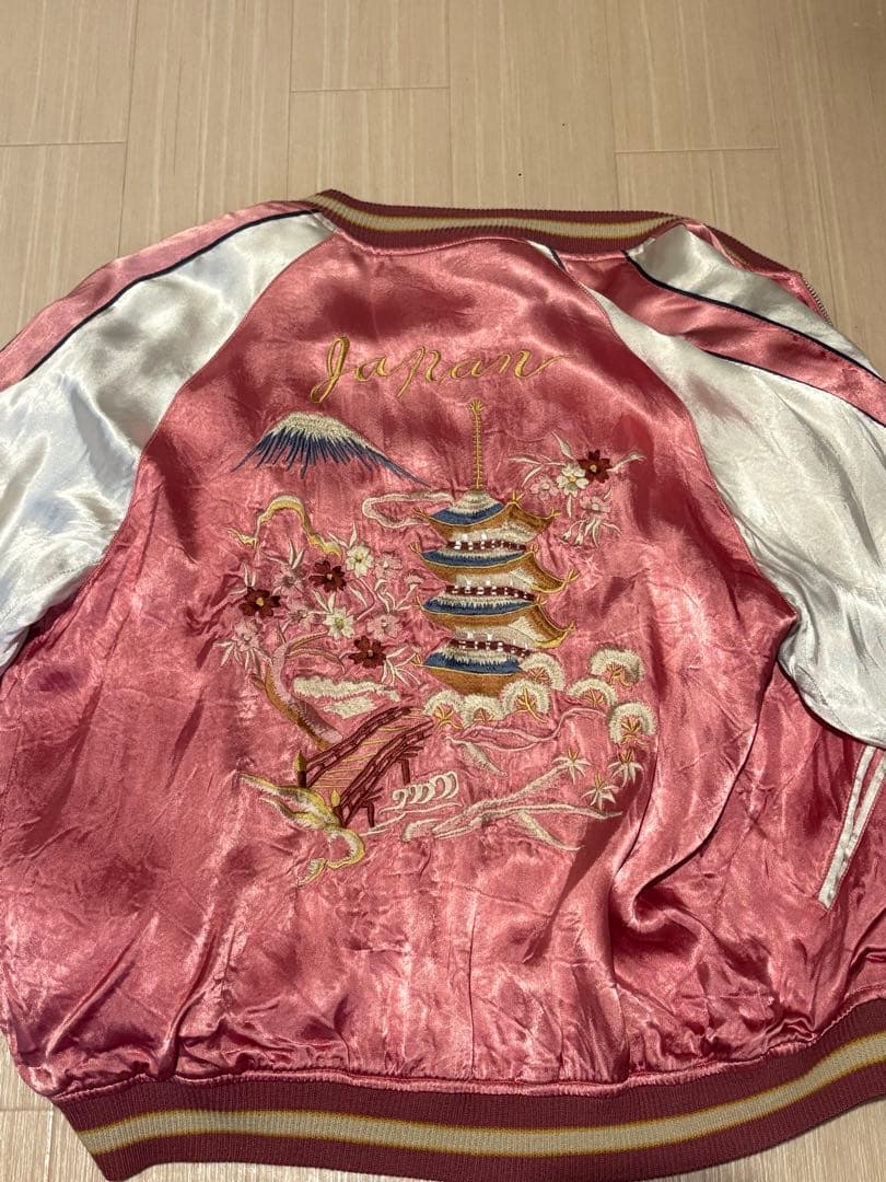 ギリ様90s–00s 梵殷 舞妓刺繍 リバーシブル スカジャン 和柄 スーベニア