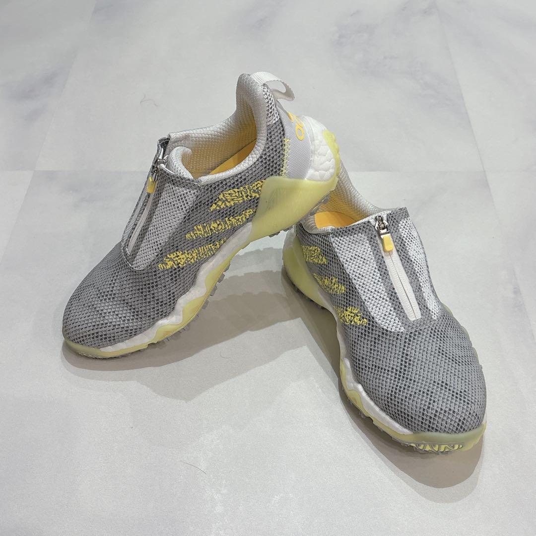 アディダス　ゴルフ　シューズ コードカオス　レディース　イエロー 新品　23