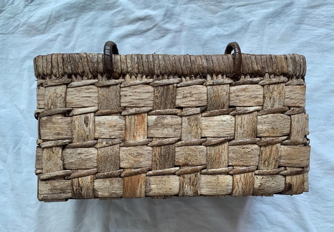 山葡萄 かごバッグ 網代編み 籠 手提げ 内布付きB