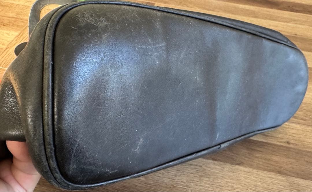 【OLD COACH】 レザー トートバッグ 古着 ビンテージ ブラック 本革