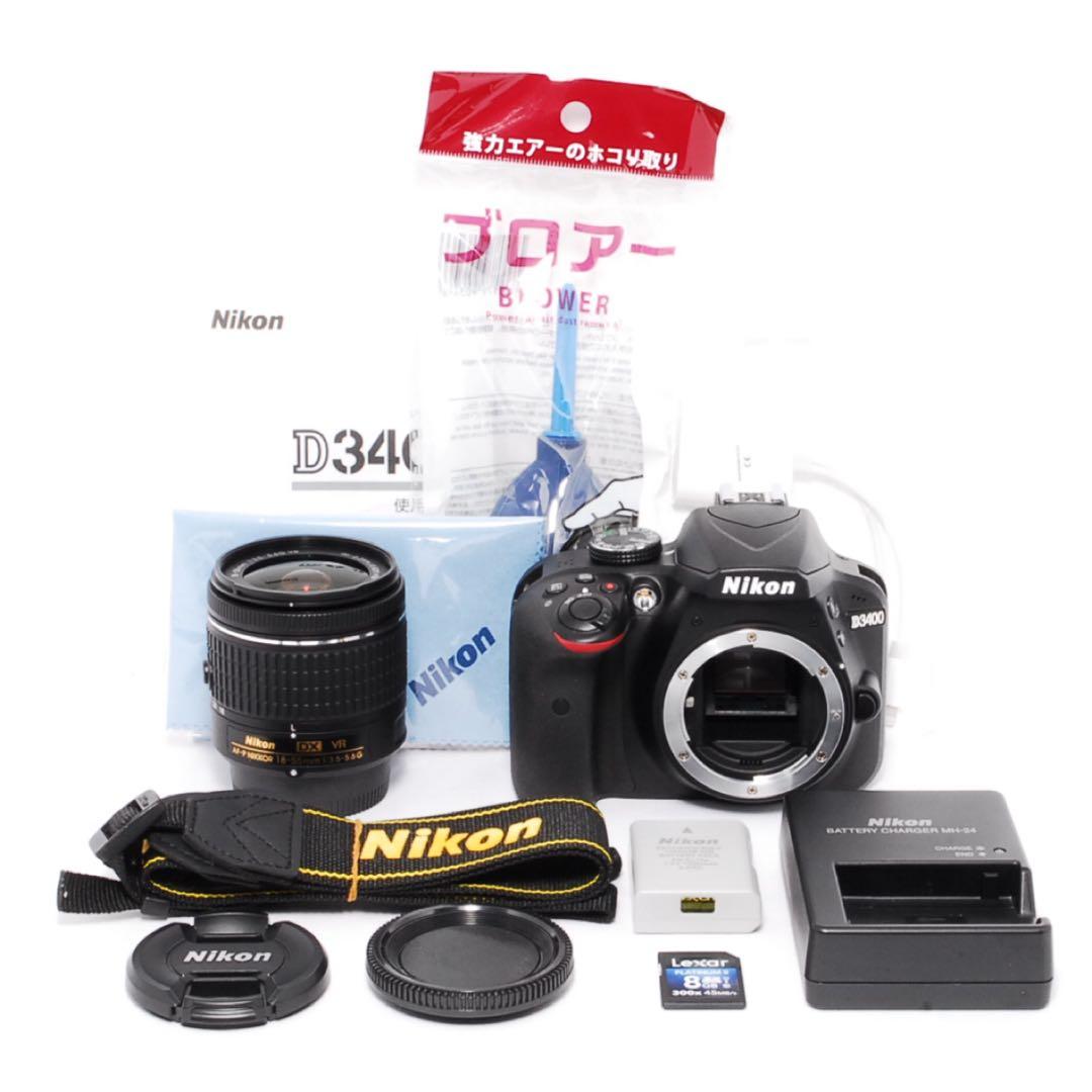 ショット数少なめ◆新品級◆Nikon D3400◆高性能AF-P◆一眼レフカメラ