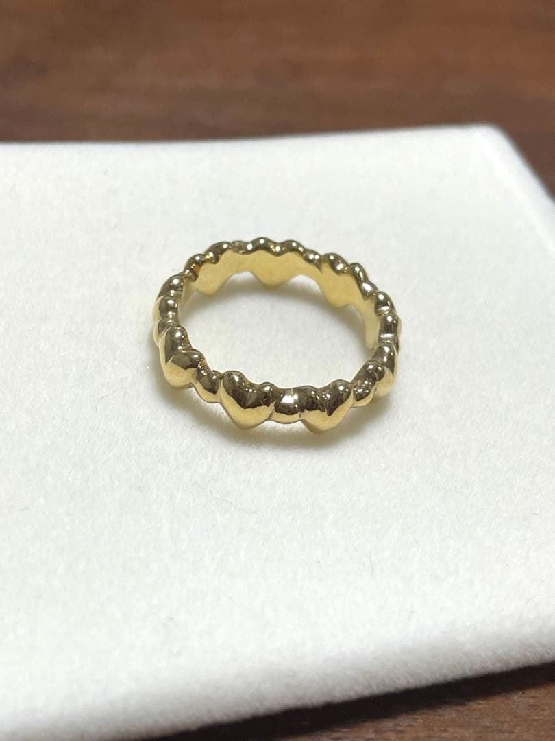 GAGAN love fang ゴールド ハート リング 13号