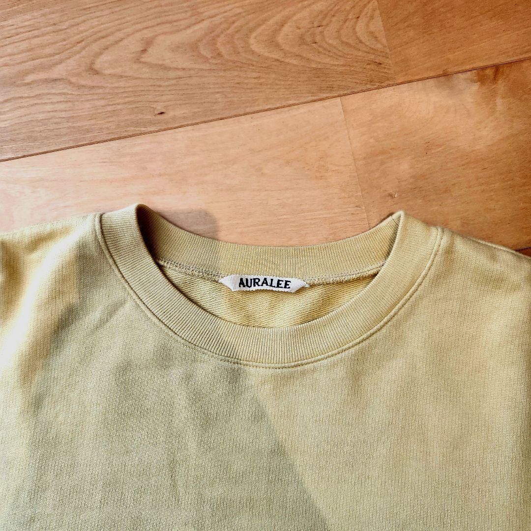 AURALEE 24ss ダスティイエロー クルースウェット