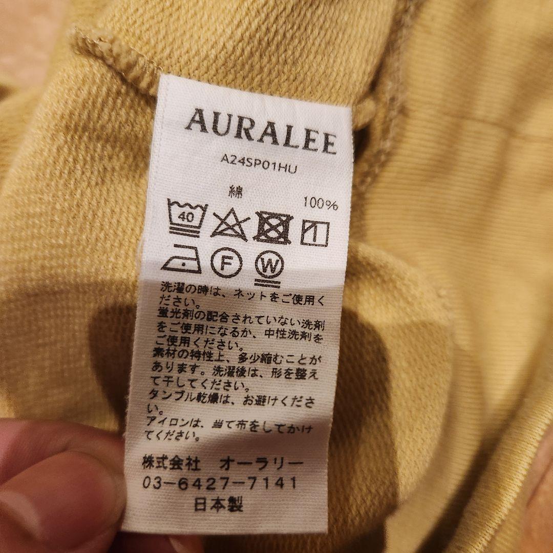 AURALEE 24ss ダスティイエロー クルースウェット