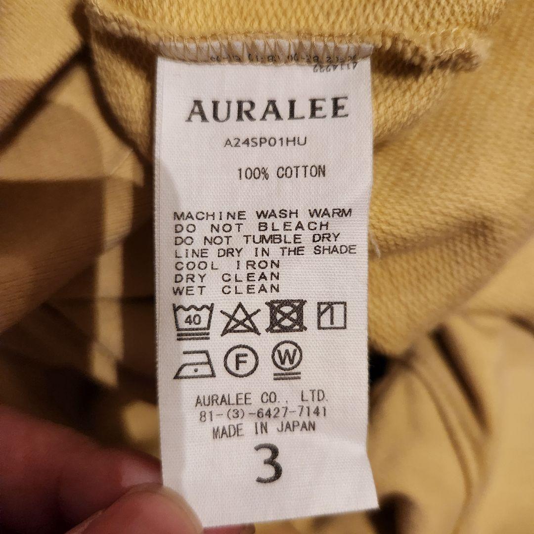 AURALEE 24ss ダスティイエロー クルースウェット