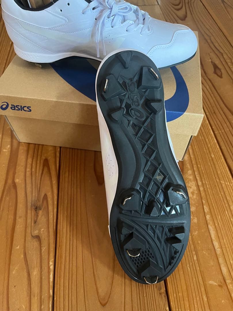 ［高校野球対応】アシックス 野球 白スパイク asics
