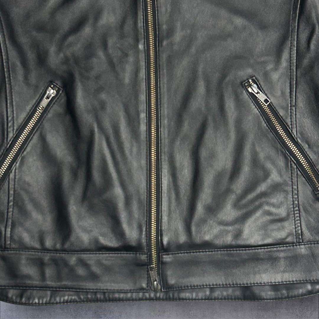 【美品】UNITED ARROWS 　シングルライダース　ゴートレザー　L 黒