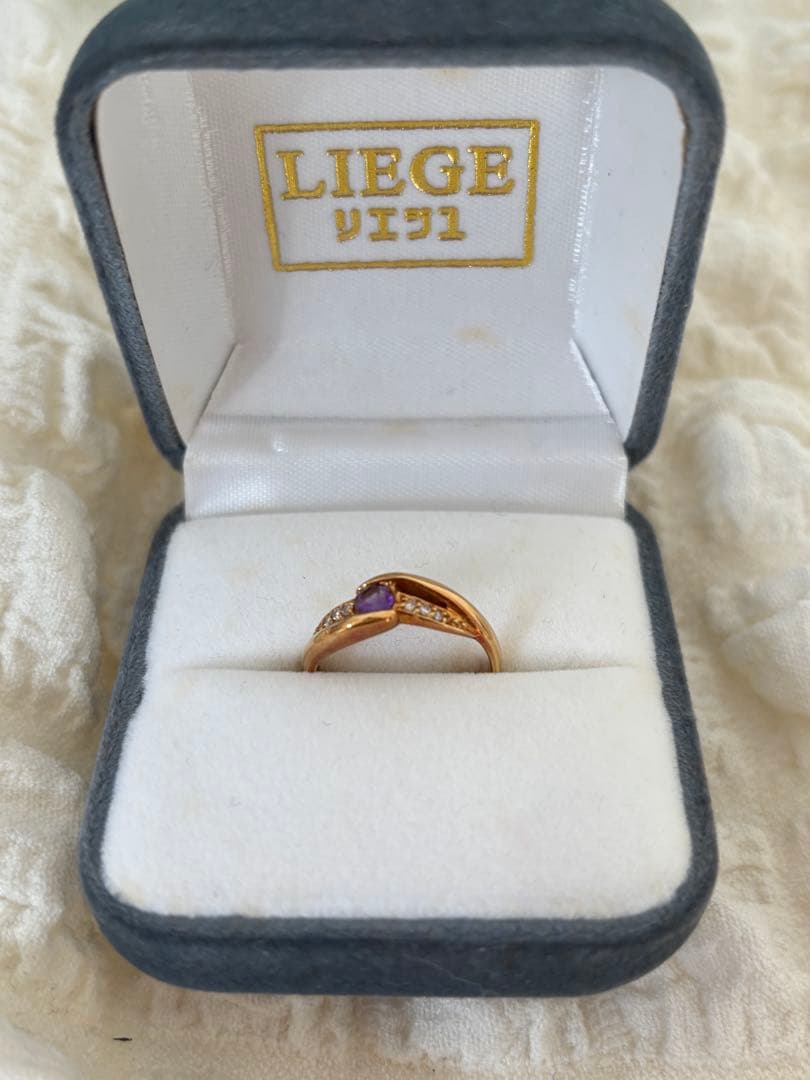 LIEGE アメジスト ツイストデザインリング