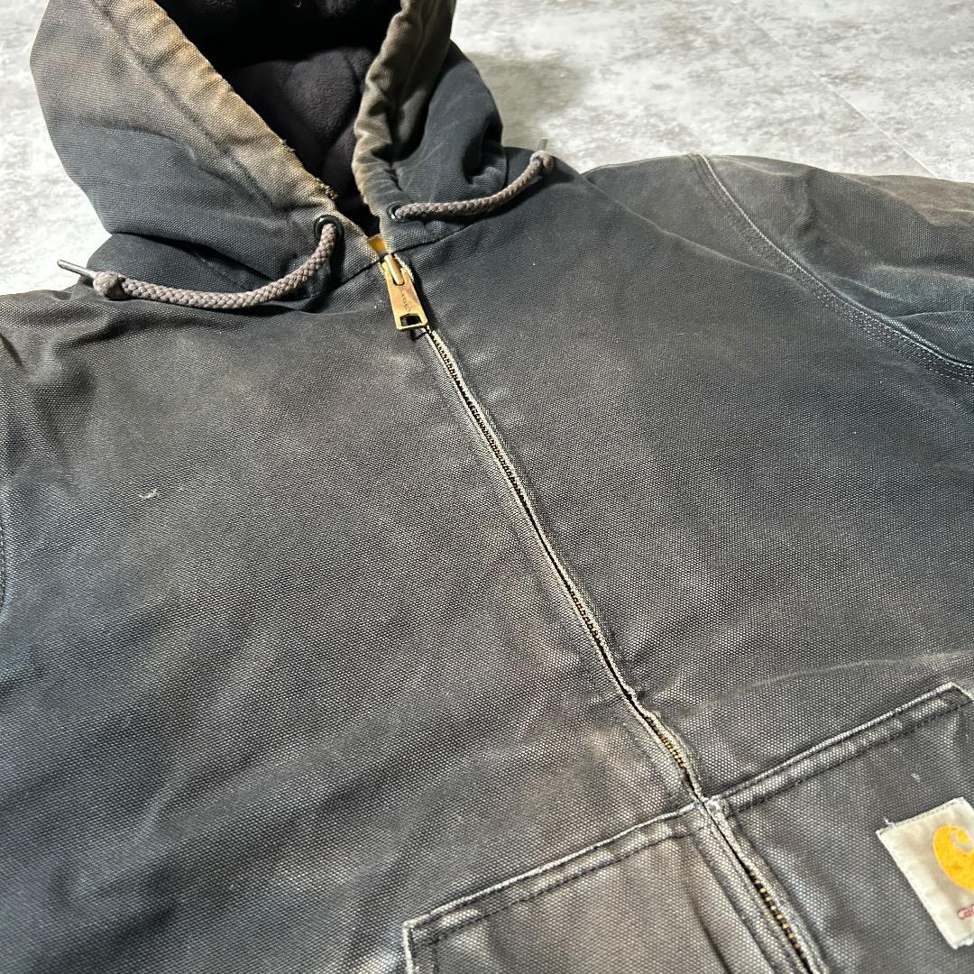 00s USA製 ブラック カーハート アクティブジャケット ダックM