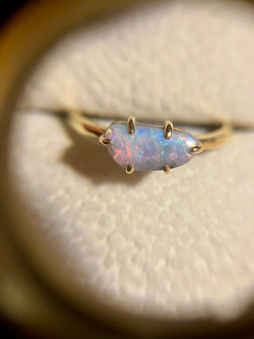 ルシェル＊K18＊美しいボルダーオパールリングです