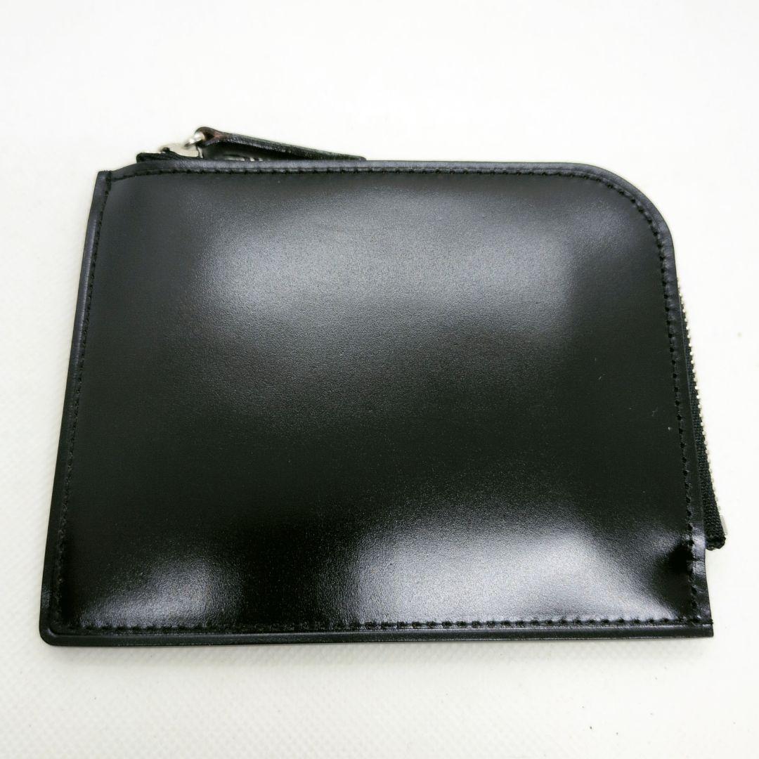 【極美品 現行モデル】土屋鞄　コードバン　Lファスナー　ミニ財布　馬革　ブラック