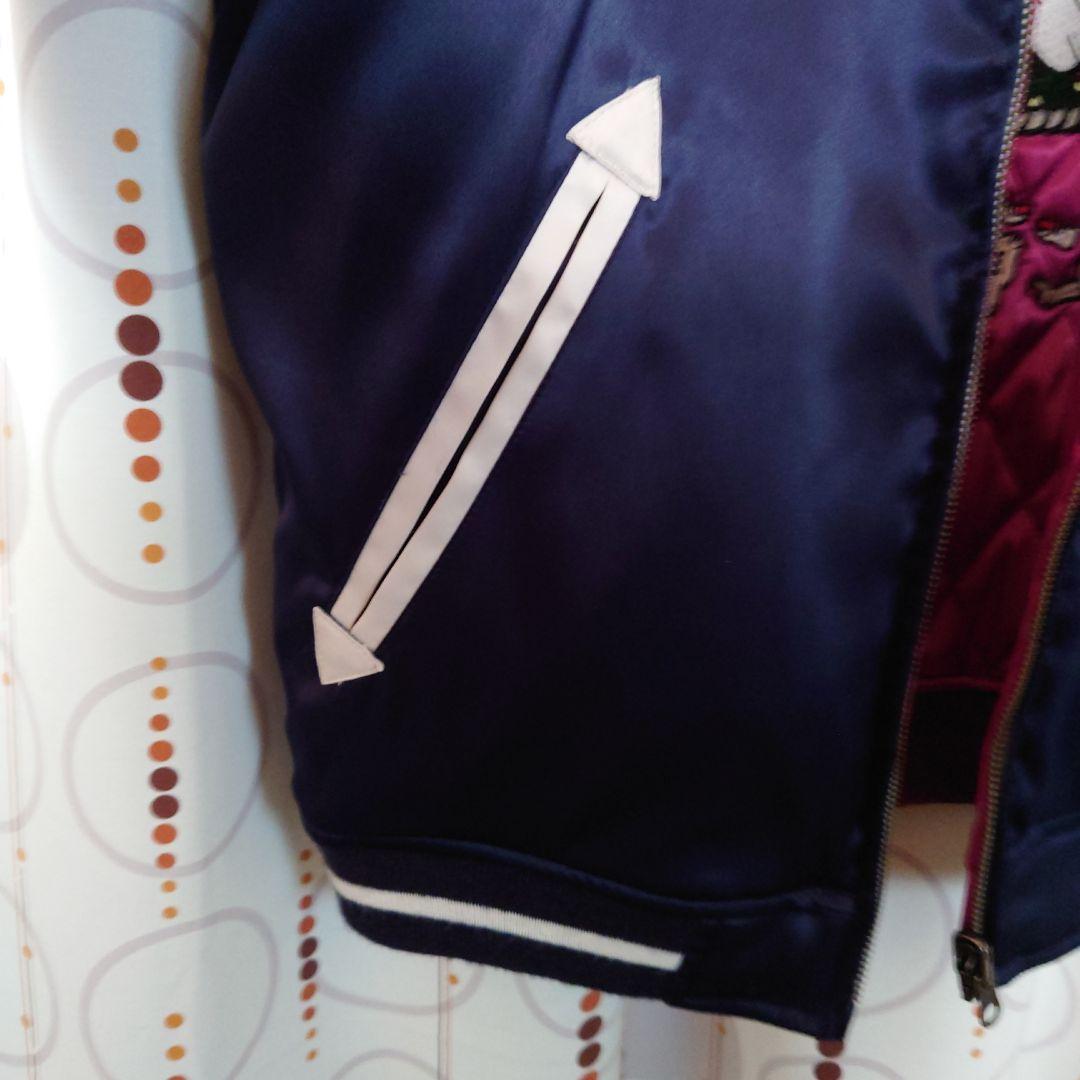 パンクドランカーズ PDS×くっきー スカジャン ネイビー エンジ Lサイズ