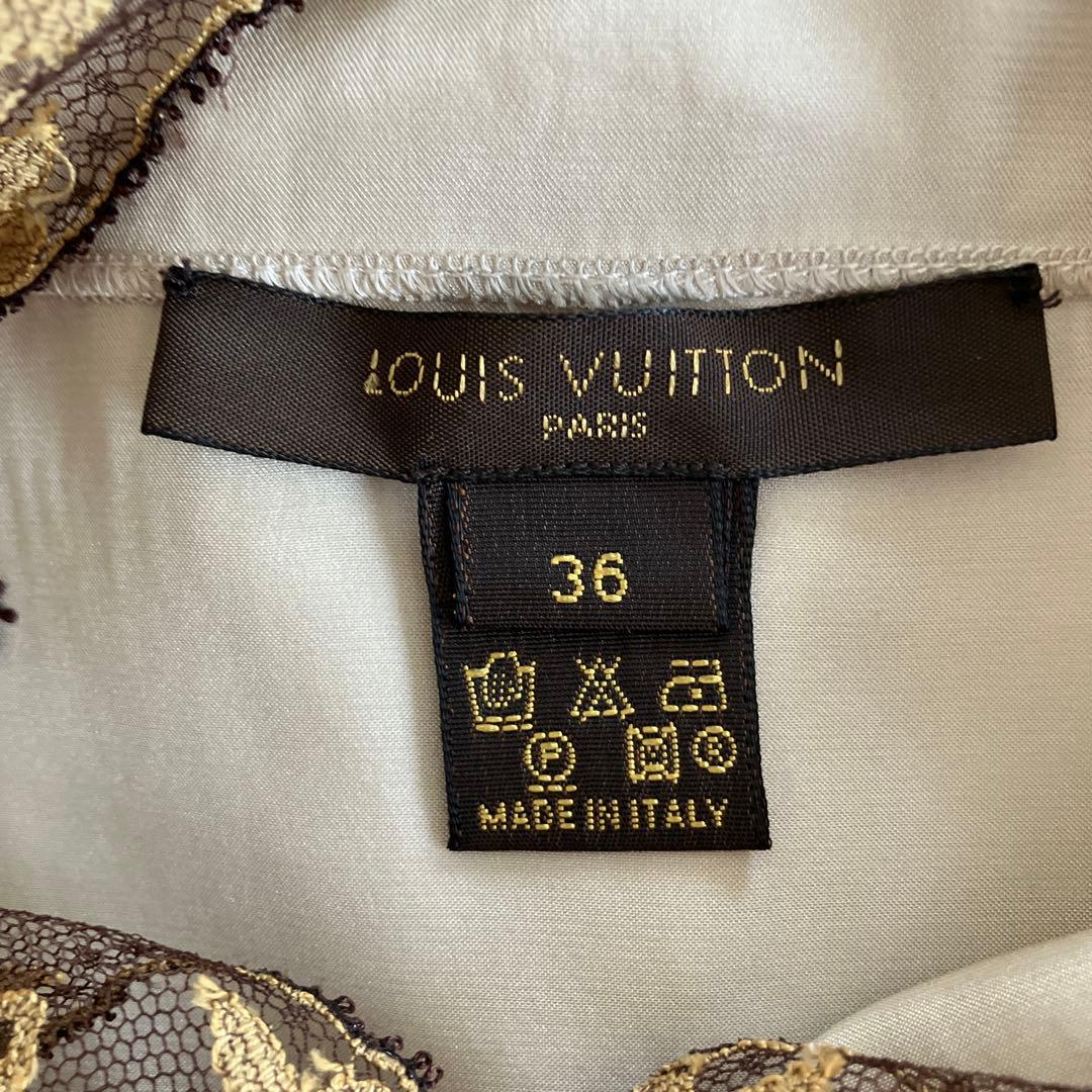 ルイヴィトン　シルク素材キャミソール レース付き