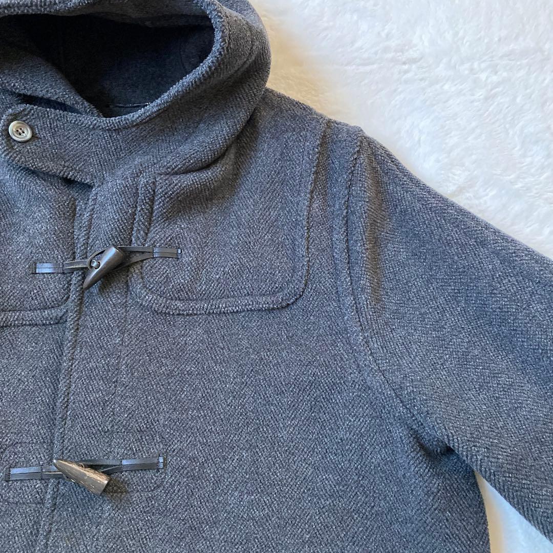 SHIPS ウールヘリンボーン ロング ダッフルコート イギリス製 グレー