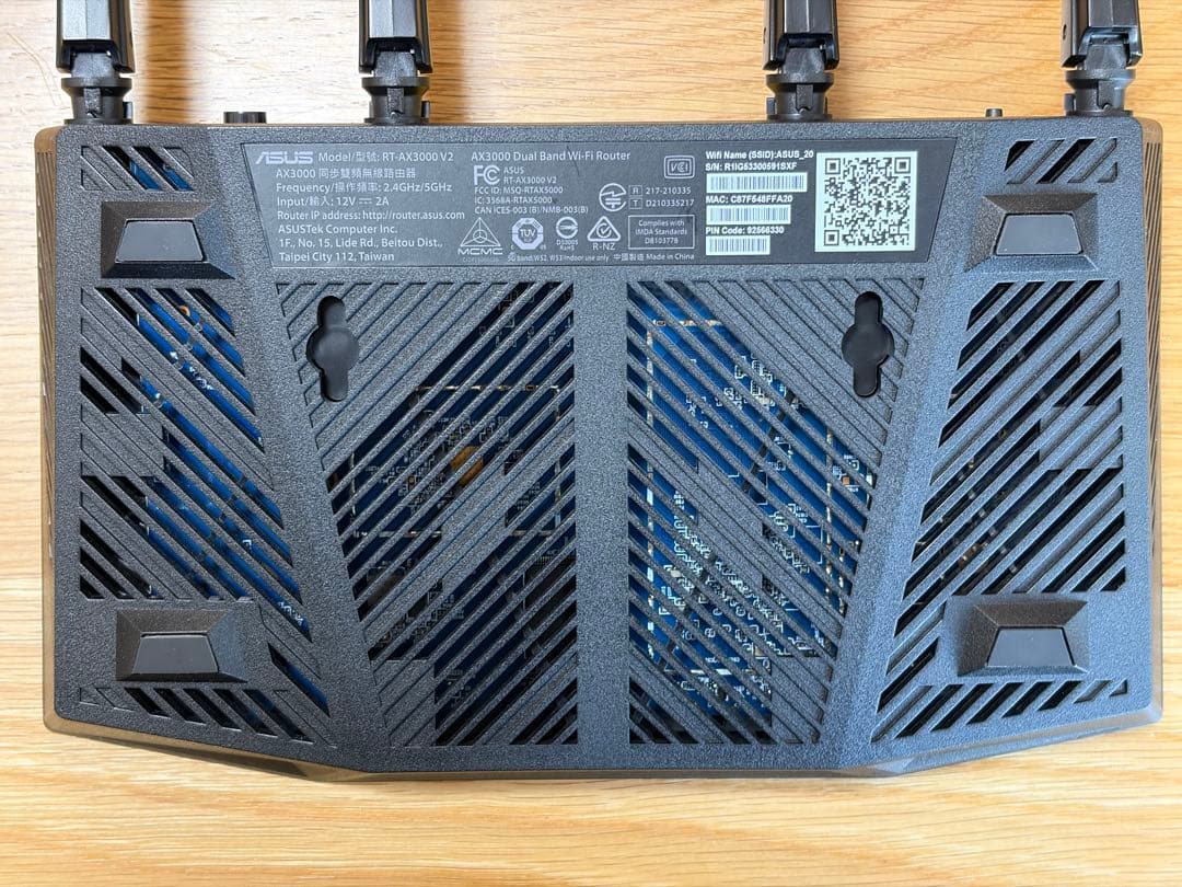 ASUS WiFi6 無線LANルーター RT-AX3000 V2