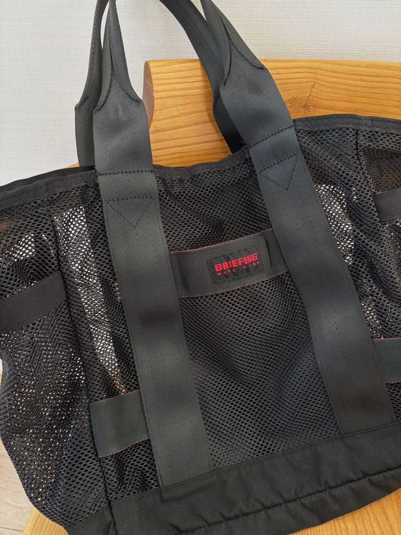 【希少・極美品】BRIEFING メッシュトート　USA ブラック