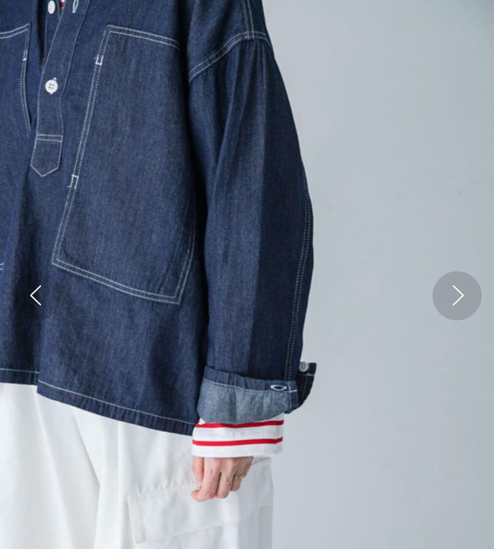 た*）様 かぐれ デニムプルオーバーシャツ