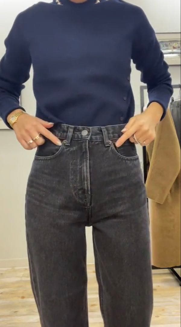 【新品未使用】マチャットMACHATT ブラックデニム Mサイズ