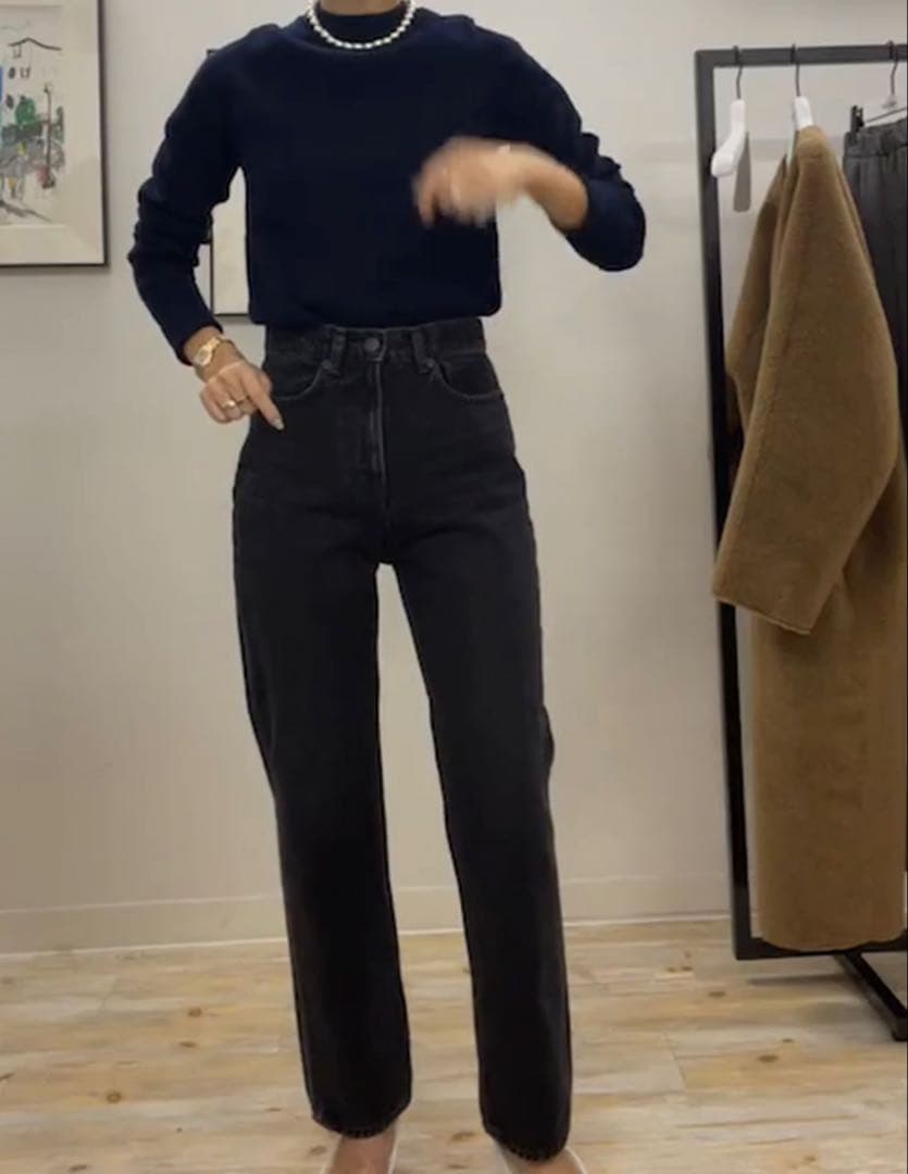 【新品未使用】マチャットMACHATT ブラックデニム Mサイズ