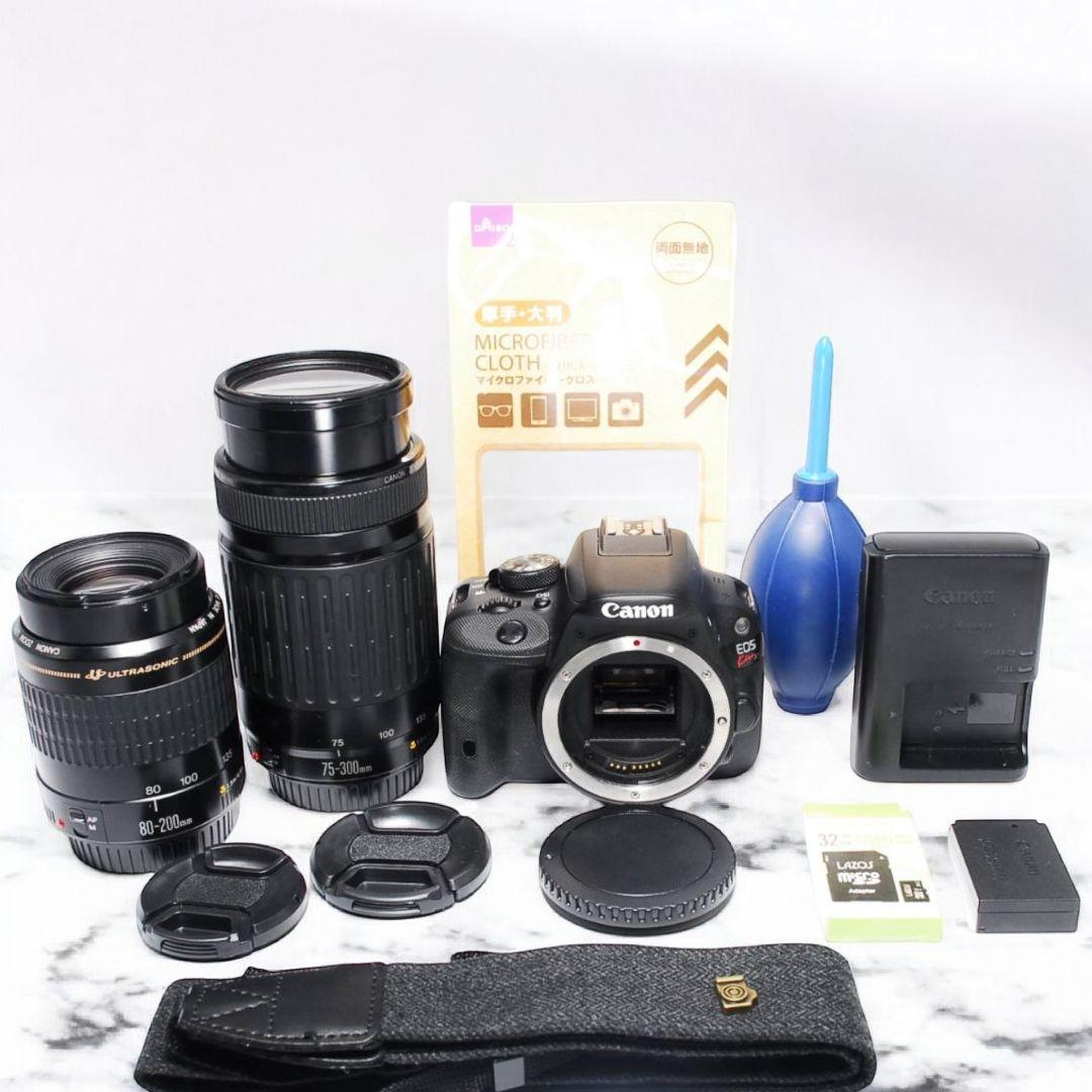 ⭐️Wレンズセット⭐️Canon Kiss X7一眼レフカメラ シャッター数少